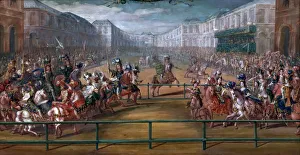 Le pompeux Carrousel des Galantes Amazones des Quatre Parties du monde. Artist: Martin, Jean-Baptiste (1659-1735) Le pompeux Carrousel des Galantes Amazones des Quatre Parties du monde. Artist: Martin, Jean-Baptiste (1659-1735)
