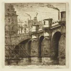 1st Arrondissement Prints: Le Pont-Neuf, 1853. Creator: Charles Meryon