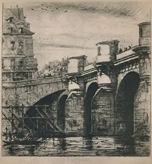 Meryon Prints: Le Pont-Neuf (8th State, 7 3 / 16 x 7 1 / 4 Inches), 1853, (1927). Artist: Charles Meryon