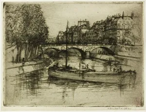 Riverside Gallery: Le Pont St. Michel, Paris, 1900. Creator: Donald Shaw MacLaughlan