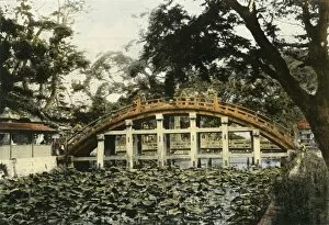 Boulanger Collection: Le Pont Sumiyoshi A Osaka, (Sumiyoshi Bridge in Osaka), 1900. Creator: Unknown