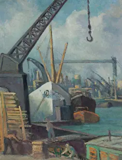 Pulley Prints: Le Port at Rouen, c1912. Creator: Maximilien Luce