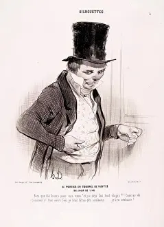 Accommodation Prints: Le Portier en Tournees de Visites du jour de l'An (Silhouettes No. 5), 1841