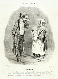 Newborn Prints: Le Premier Né, 1840. Creator: Honore Daumier