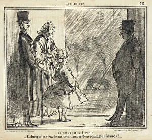 Disappointed Prints: Le Printemps à Paris, 1856. Creator: Honore Daumier