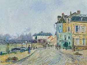 Landscapepostimpressionismpainting Prints: Le quai de l'Oise a Pontoise, 1906