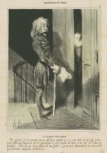 Le réfugié politique, 19th century. Creator: Honore Daumier