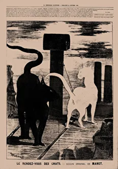 Edouard 1832 1883 Prints: Le Rendez-vous des Chats, 1869. Creator: Manet, Edouard (1832-1883)