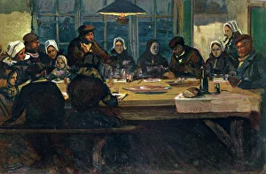 Charles Cottet Prints: Le Repas D Adieu, 1899. Artist: Charles Cottet