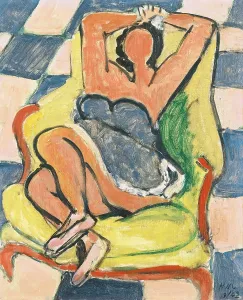Matisse Prints: Le Repos de la danseuse, carrelage rose et bleu, 1942. Creator: Matisse, Henri (1869-1954)