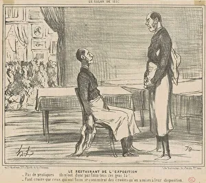 Le restaurant de l'exposition, 19th century. Creator: Honore Daumier