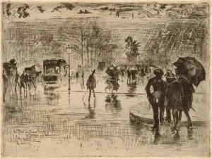 Lix Hilaire Buhot Prints: Le Retour des Artistes, 1877. Creator: Felix Hilaire Buhot