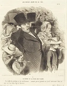 Hand Gestures Prints: Le retour de la foire de St. Cloud, 1845. Creator: Honore Daumier