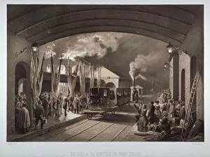 Deptford Gallery: Le roi a la station de New Cross, 1844. Artist