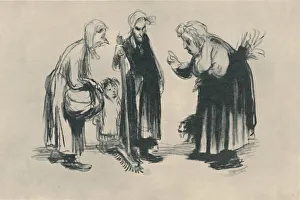 Le Roman Chez La Portiere, 1919. Artist: Jean Veber