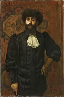 Desboutin Gallery: Le Sar Josephin Peladan (1858-1918), 1891. Creator: Desboutin, Marcellin Gilbert (1823-1902)