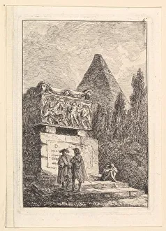Le Sarcophage. n. d. Creator: Hubert Robert