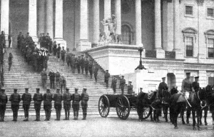 Honouring Prints: Le Soldat Inconnu Americain; les corps quitte le Capitole pour etre transporte au