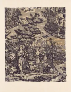 Cotton Prints: Le Solitaire au Pont du Torrent (The Hermit at the Bridge over the Torrent