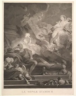 Chaise Longue Prints: Le Songe d Amour. n. d. Creator: Nicolas-Francois Regnault