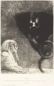 Redon Odilon Prints: Le Sphynx...mon regard que rien ne peut devier