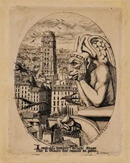 Meryon Prints: Le Stryge (The Vampire), 1853. Creator: Meryon, Charles (1821-1868)