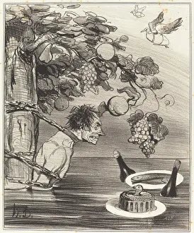 Punishment Prints: Le Supplice de Tantale, 1842. Creator: Honore Daumier