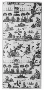 Cotton Prints: Le Temple de L Amour (The Temple of Love) (Furnishing Fabric), Nantes, c. 1785