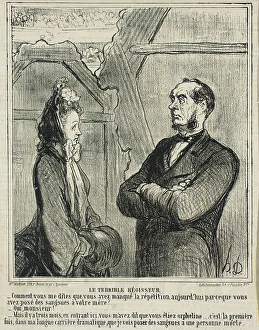 Arms Prints: Le Terrible Régisseur, 1864. Creator: Honore Daumier