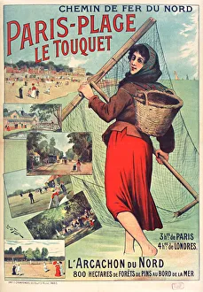 Tauzin Prints: Le Touquet-Paris-Plage, c. 1900-1910. Creator: Tauzin, Louis (1842-1915)
