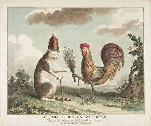 Felines Collection: Le Traitede Paix avec Rome (The Peace Treaty with Rome), ca. 1789. Creator: Unknown