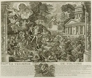Duplessis Prints: Le Triomphe de Voltaire, 1778/79. Creator: A. Duplessis