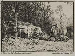 Le Vacheur. Creator: Charles-Emile Jacque (French, 1813-1894) Le Vacheur. Creator: Charles-Emile Jacque (French, 1813-1894)