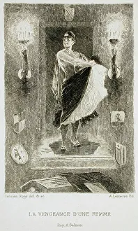 Felicien Victor Joseph Rops Prints: Le Vengeance d'une femme, 1886. Creator: Félicien Rops