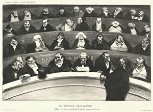 Discussion Prints: Le Ventre Legislatif, 1834. Creator: Honore Daumier