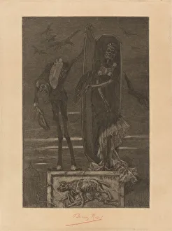 Halloween Prints: Le Vice supreme: Frontispiece, 1884. Creator: Felicien Rops