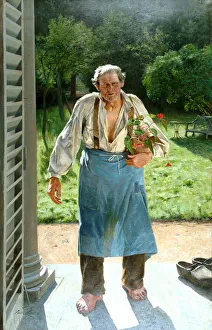 Luminism Prints: Le Vieux Jardinier (The Old Gardener), 1885