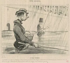 Patient Prints: Le vieux pecheur, 1839. Creator: Honore Daumier