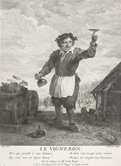 Wineglass Prints: Le Vigneron (The winegrower), 1749-1797. Creator: Jean-Charles Levasseur