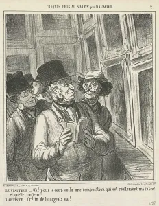 Salon Prints: Le visiteur... 19th century. Creator: Honore Daumier