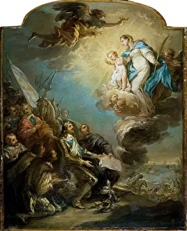 Armand Jean Duplessis Prints: Le Voeu de Louis XIII au siège de la Rochelle en 1628