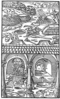 Smelting Prints: Lead smelting, 1556