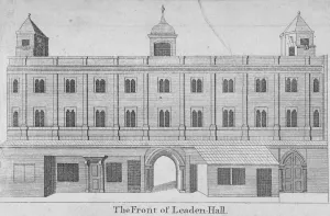 Leadenhall Prints: Front of Leadenhall, City of London, 1750