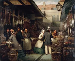 Market Collection: Leadenhall Market, London, 1865. Artist: Andries Scheerboom