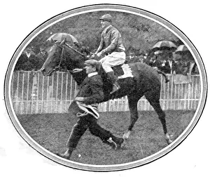 Race Horse Prints: Leading in the winner of the Grand Prix
