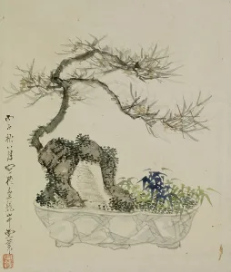 Houseplant Prints: Leaf from Album Depicting Birds