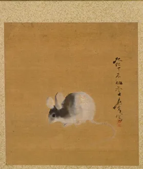 And Gold On Silk Prints: Leaf from Album of Seasonal Themes: Crescent Moon, 1847. Creator: Shibata Zeshin (Japanese