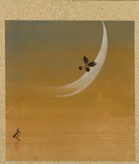 And Gold On Silk Gallery: Leaf from Album of Seasonal Themes: Mouse, 1847. Creator: Shibata Zeshin (Japanese, 1807-1891)