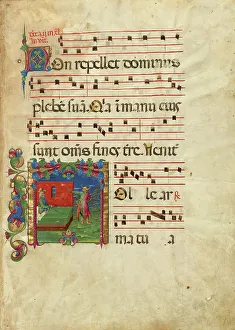 Hymn Book Prints: Leaf from an antiphonal, about 1455-1461. Creator: Franco dei Russi