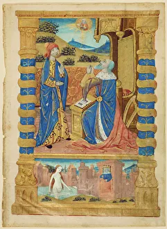 Voyeur Prints: Leaf from a Book of Hours, about 1500. Creator: Unknown